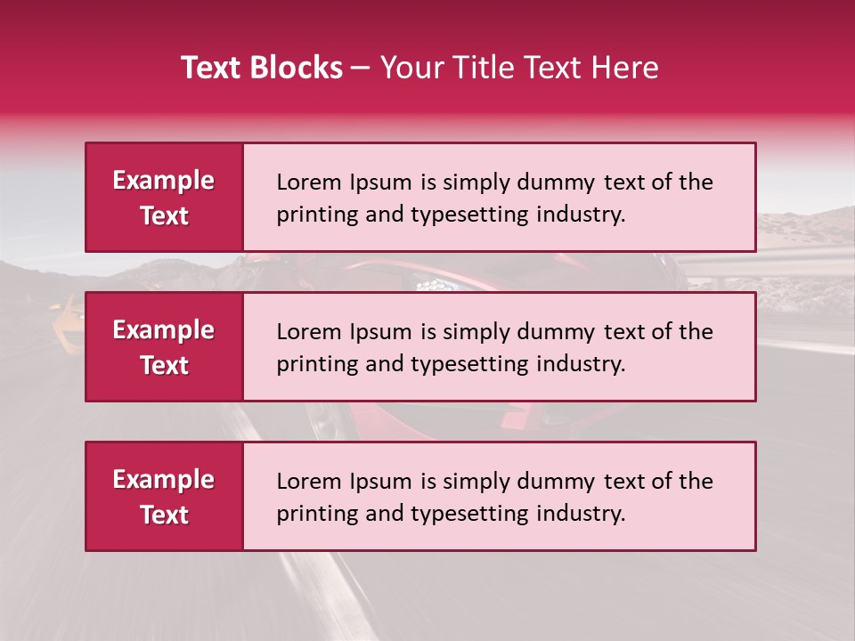 Sport Concept Highway PowerPoint Template