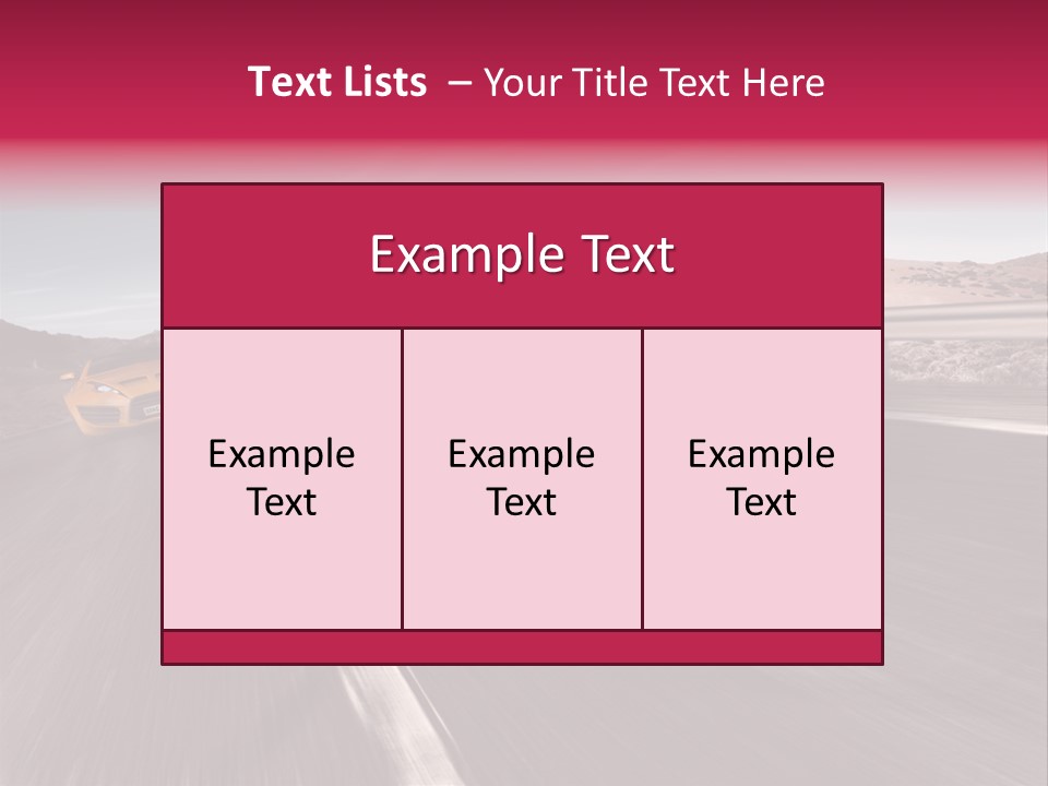 Sport Concept Highway PowerPoint Template