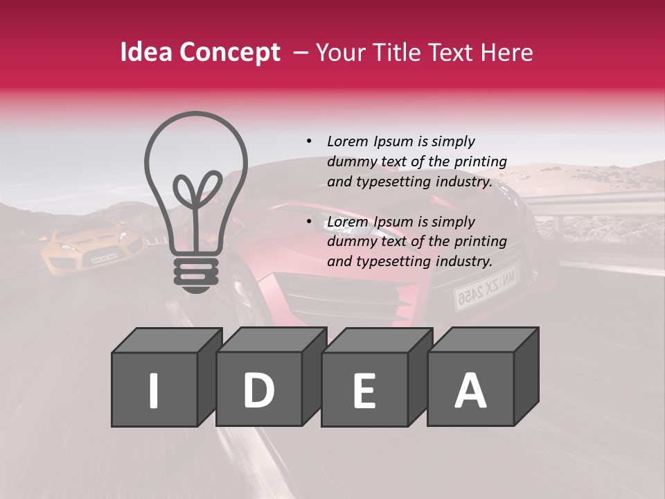 Sport Concept Highway PowerPoint Template