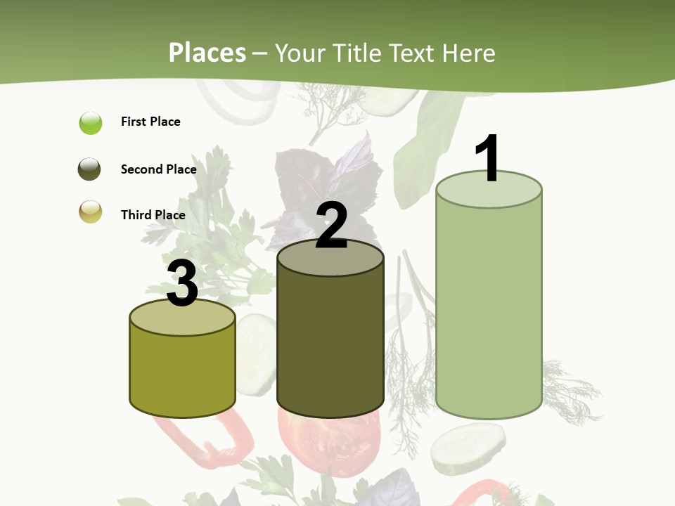Down Salad Vegetable PowerPoint Template