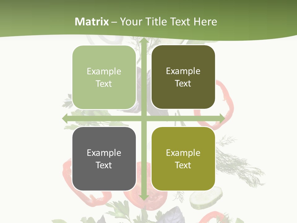 Down Salad Vegetable PowerPoint Template