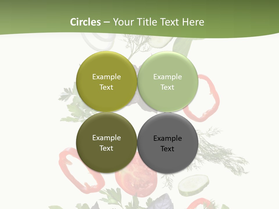 Down Salad Vegetable PowerPoint Template