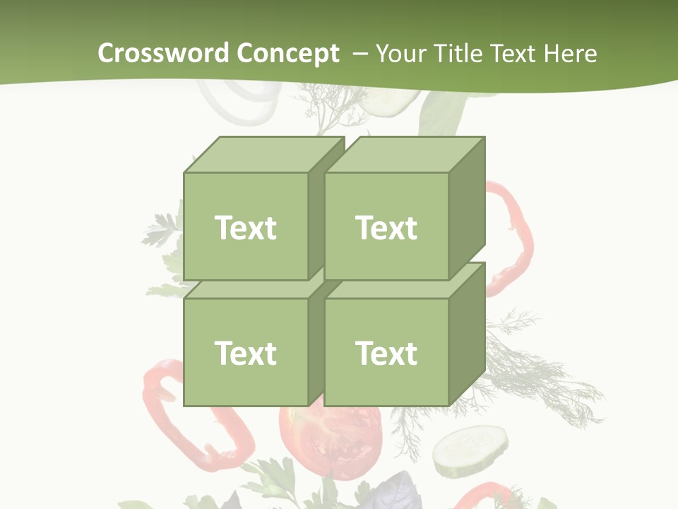 Down Salad Vegetable PowerPoint Template