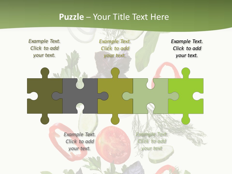 Down Salad Vegetable PowerPoint Template