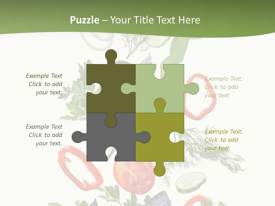 Down Salad Vegetable PowerPoint Template