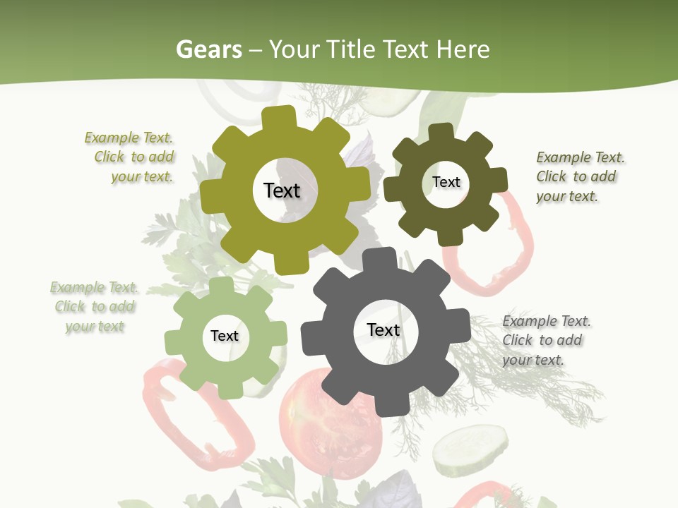 Down Salad Vegetable PowerPoint Template