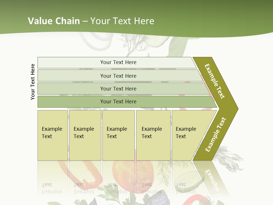Down Salad Vegetable PowerPoint Template