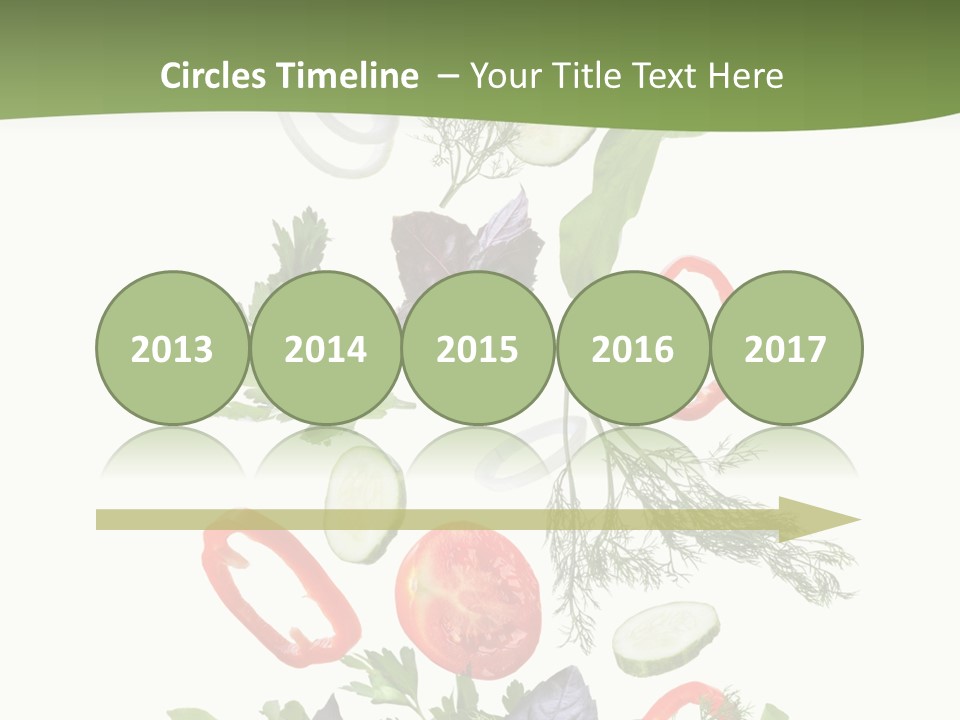 Down Salad Vegetable PowerPoint Template