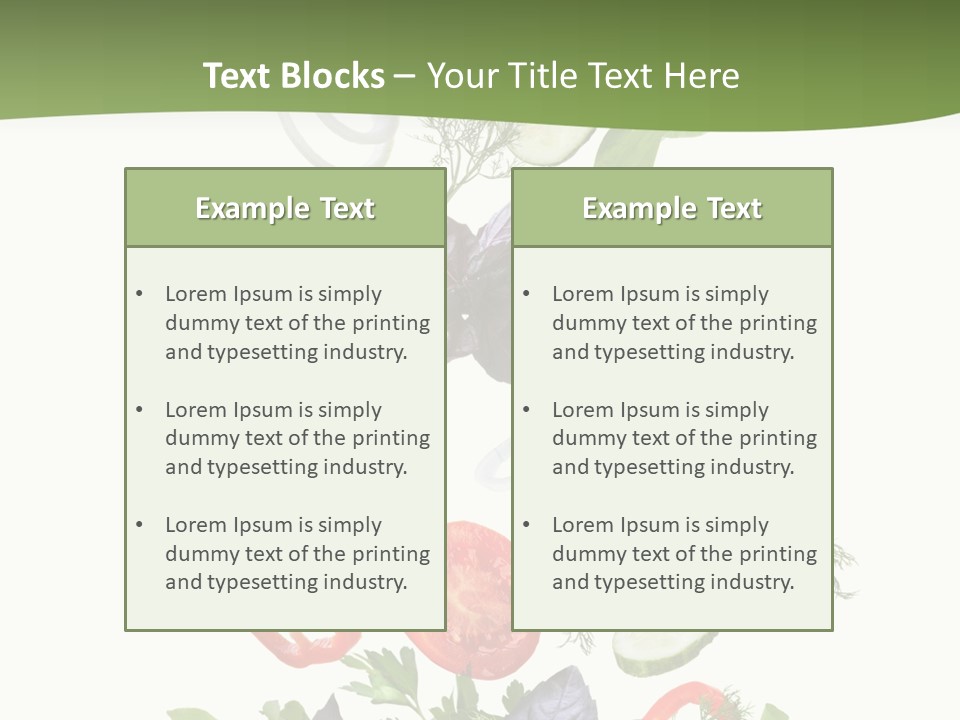 Down Salad Vegetable PowerPoint Template