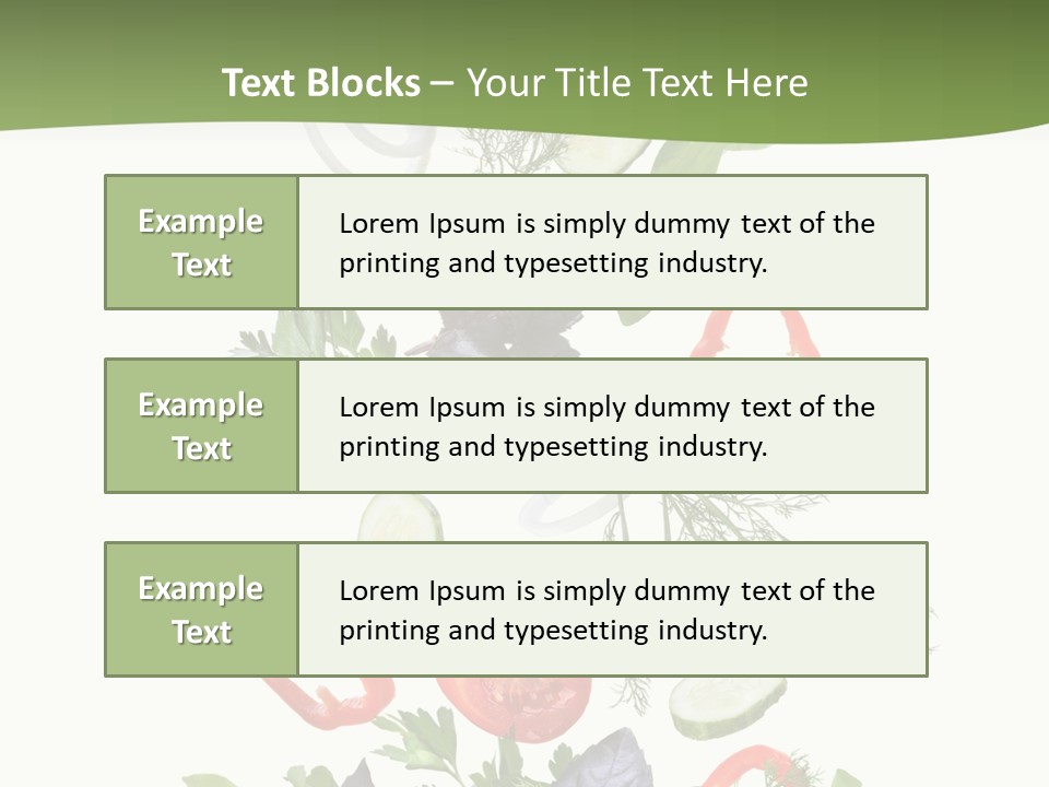 Down Salad Vegetable PowerPoint Template