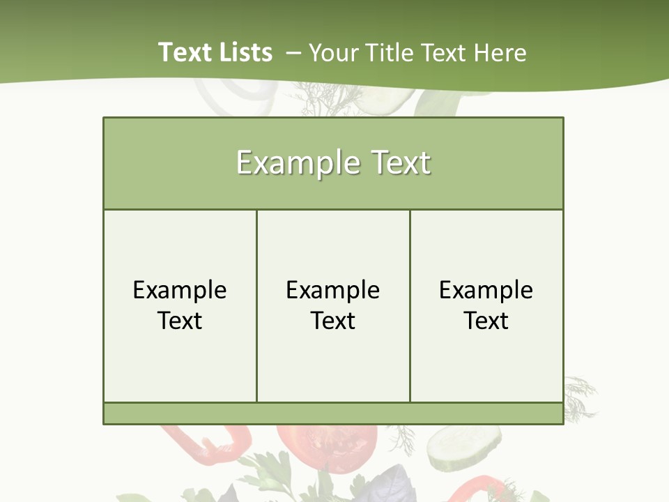 Down Salad Vegetable PowerPoint Template