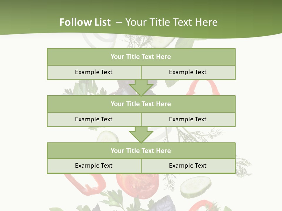 Down Salad Vegetable PowerPoint Template