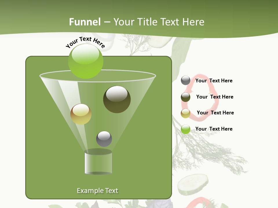 Down Salad Vegetable PowerPoint Template
