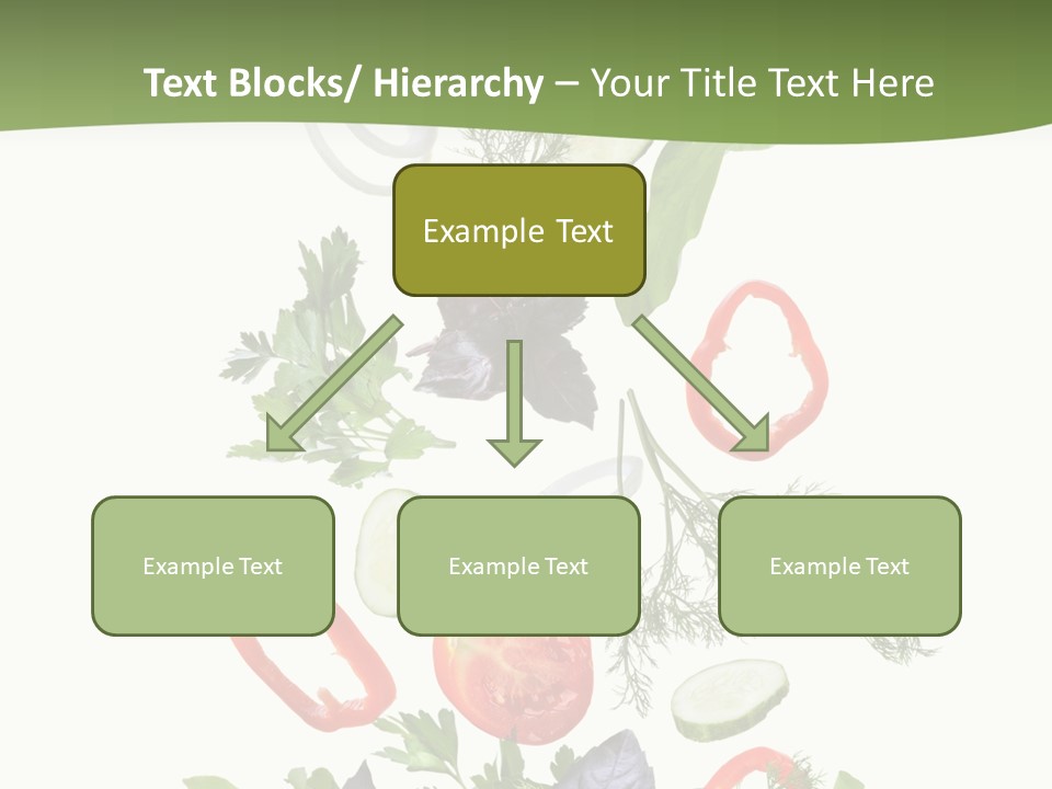 Down Salad Vegetable PowerPoint Template