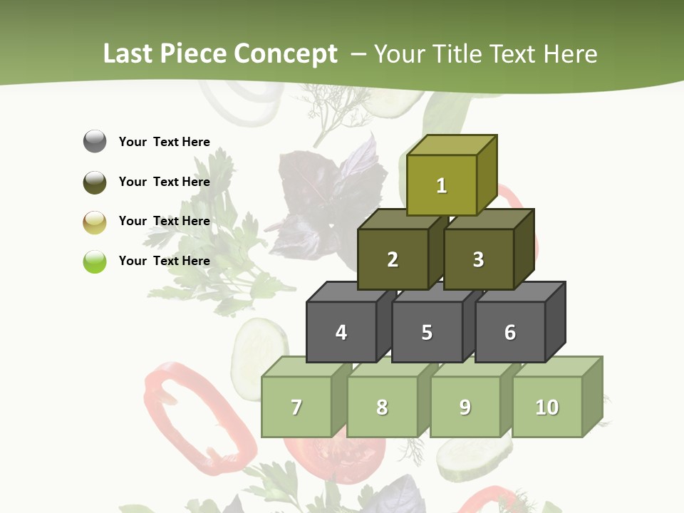 Down Salad Vegetable PowerPoint Template