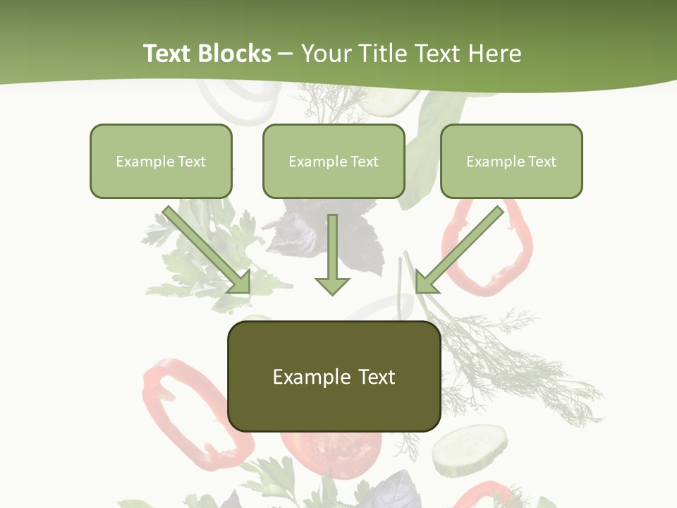 Down Salad Vegetable PowerPoint Template