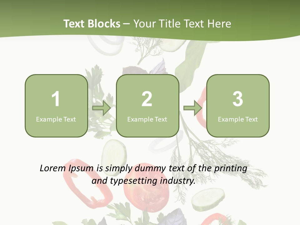 Down Salad Vegetable PowerPoint Template