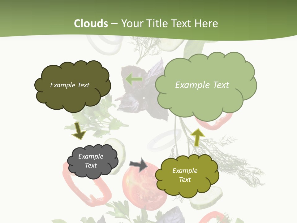 Down Salad Vegetable PowerPoint Template