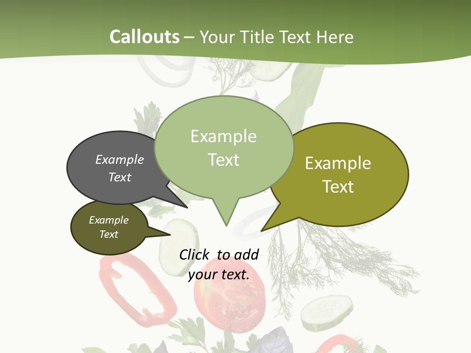 Down Salad Vegetable PowerPoint Template