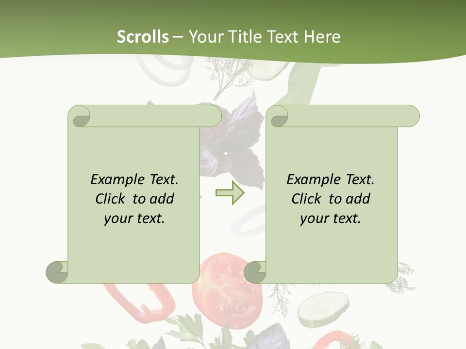 Down Salad Vegetable PowerPoint Template