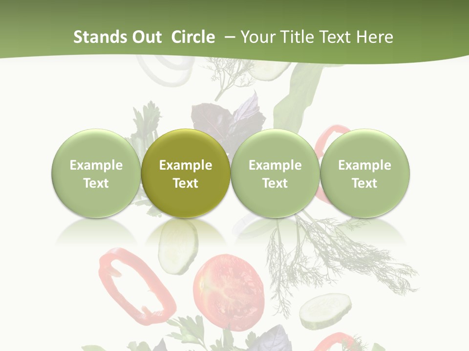 Down Salad Vegetable PowerPoint Template