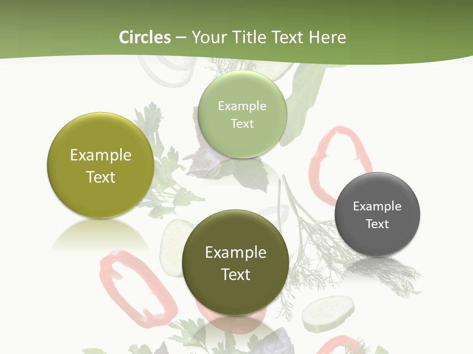 Down Salad Vegetable PowerPoint Template