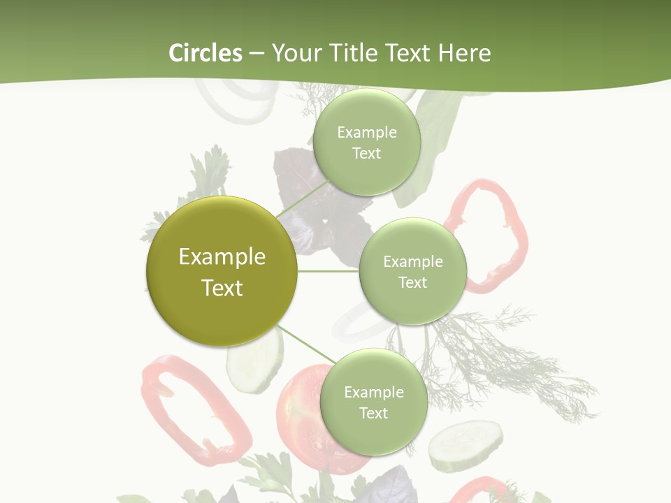 Down Salad Vegetable PowerPoint Template