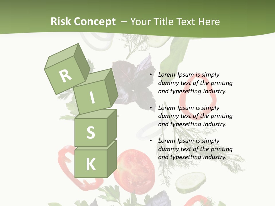 Down Salad Vegetable PowerPoint Template
