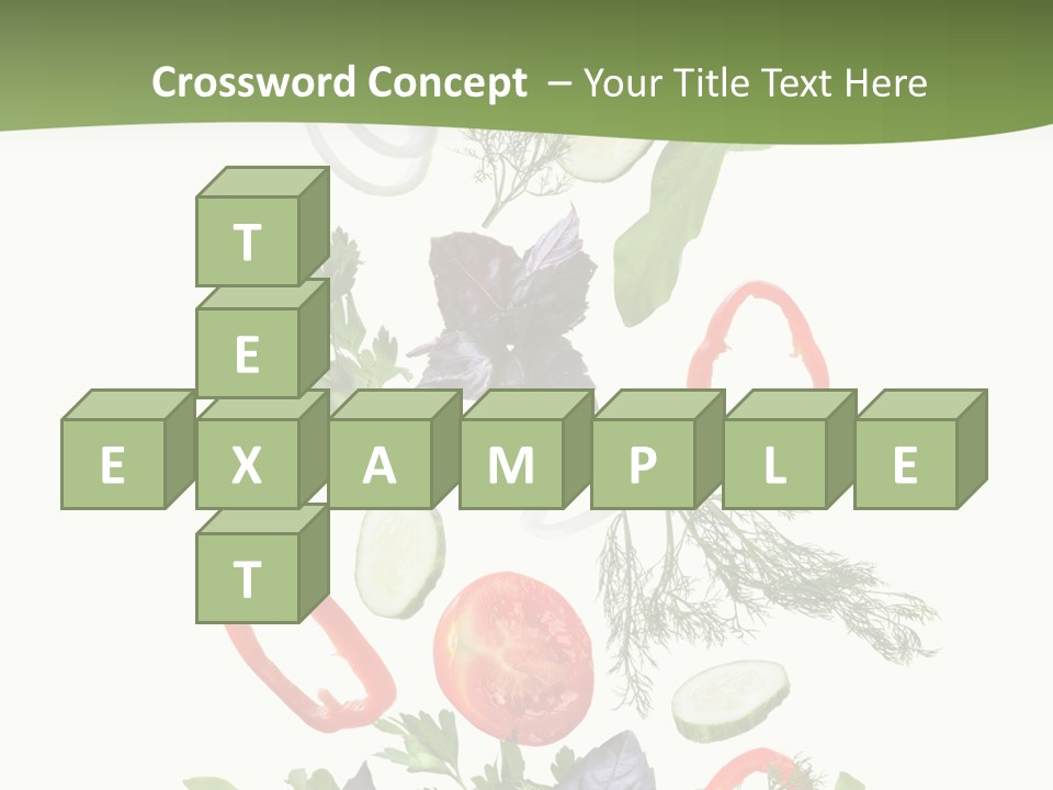 Down Salad Vegetable PowerPoint Template