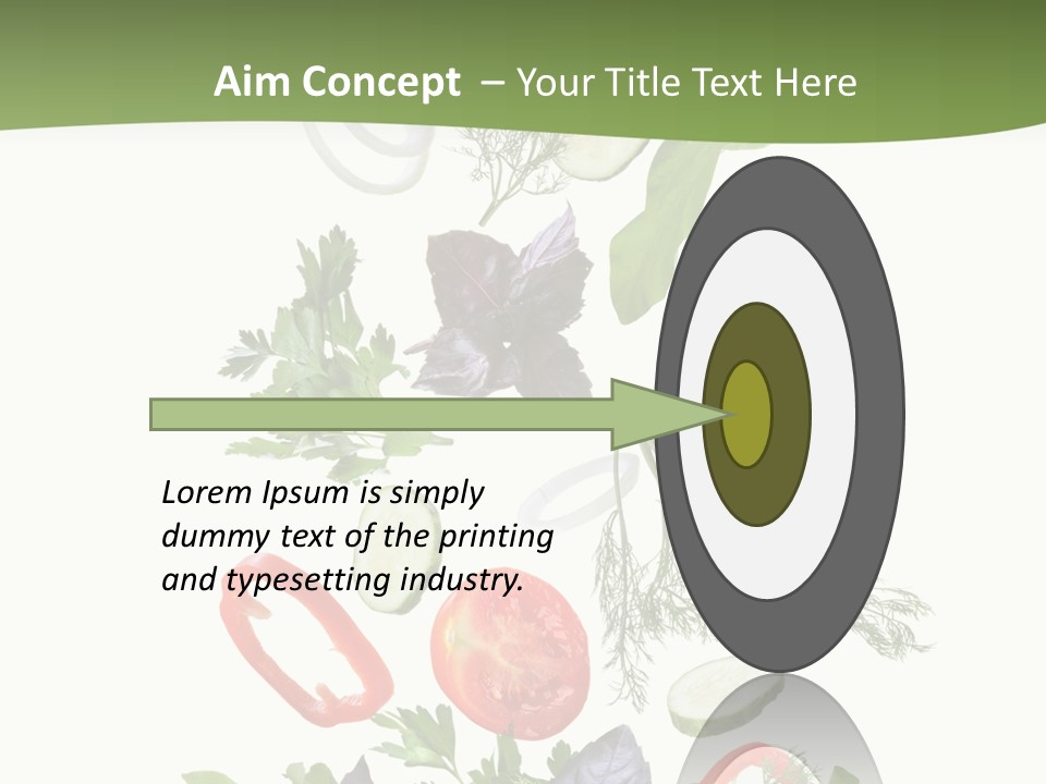 Down Salad Vegetable PowerPoint Template