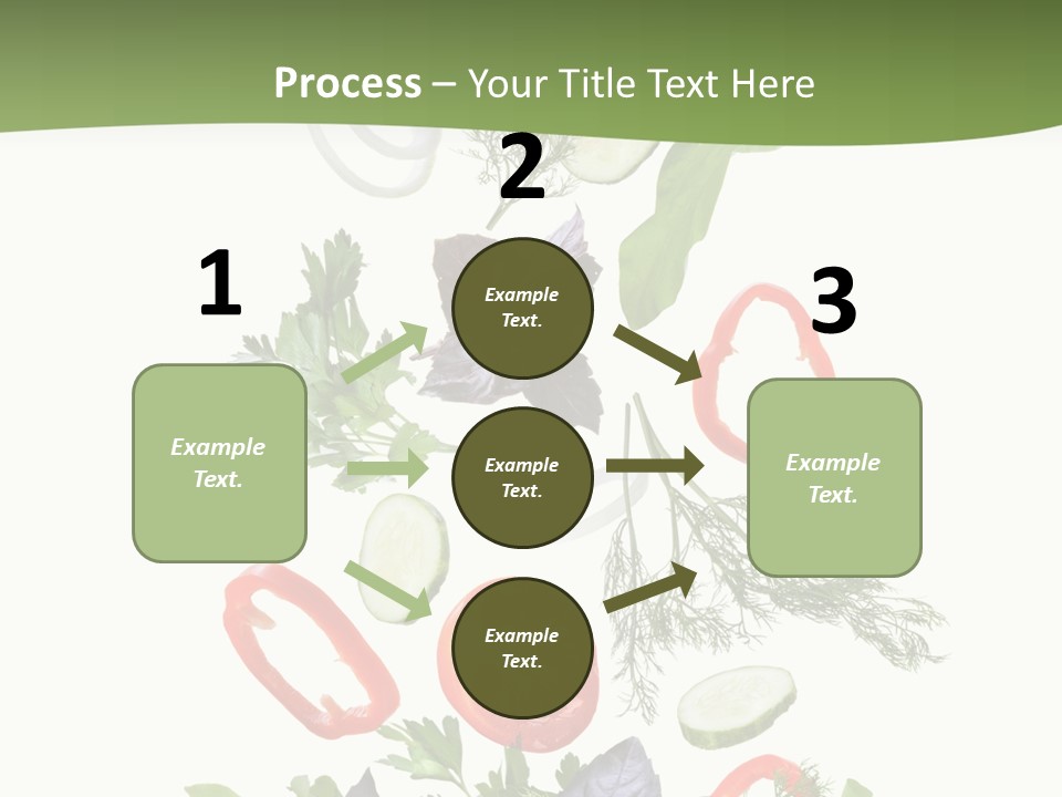 Down Salad Vegetable PowerPoint Template