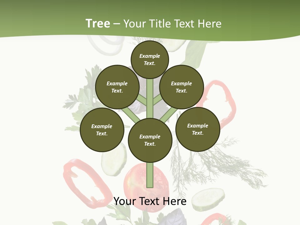 Down Salad Vegetable PowerPoint Template