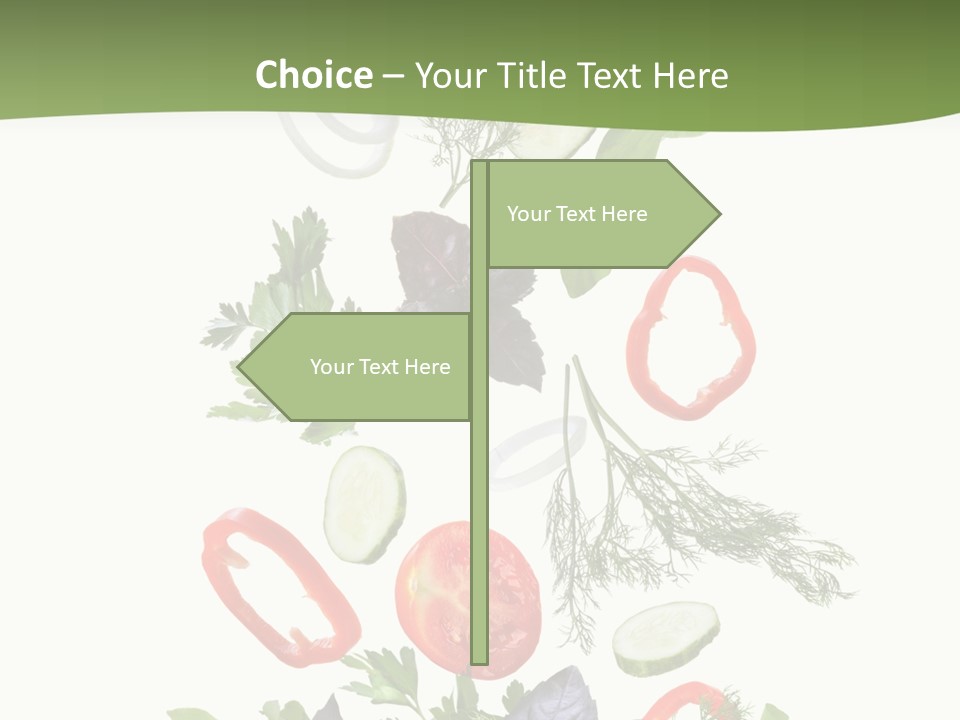 Down Salad Vegetable PowerPoint Template