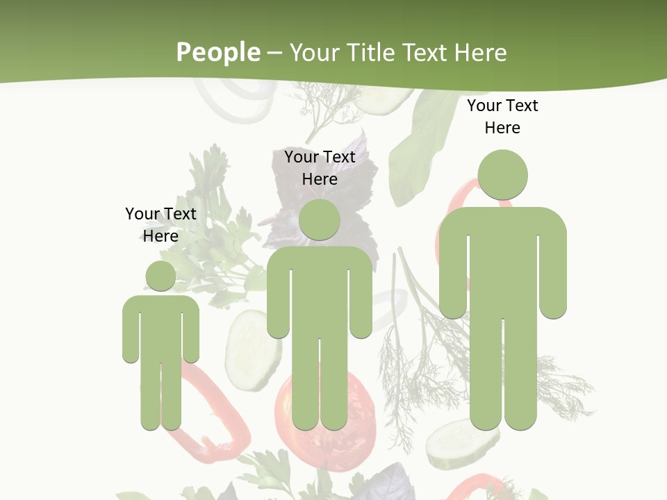 Down Salad Vegetable PowerPoint Template