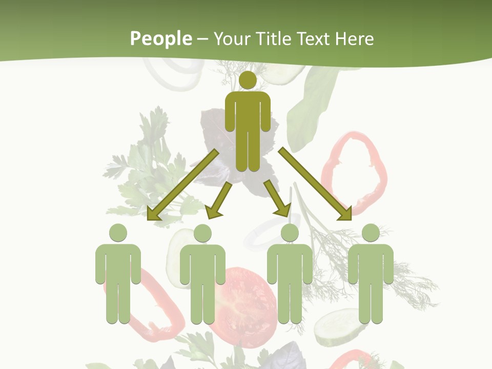 Down Salad Vegetable PowerPoint Template