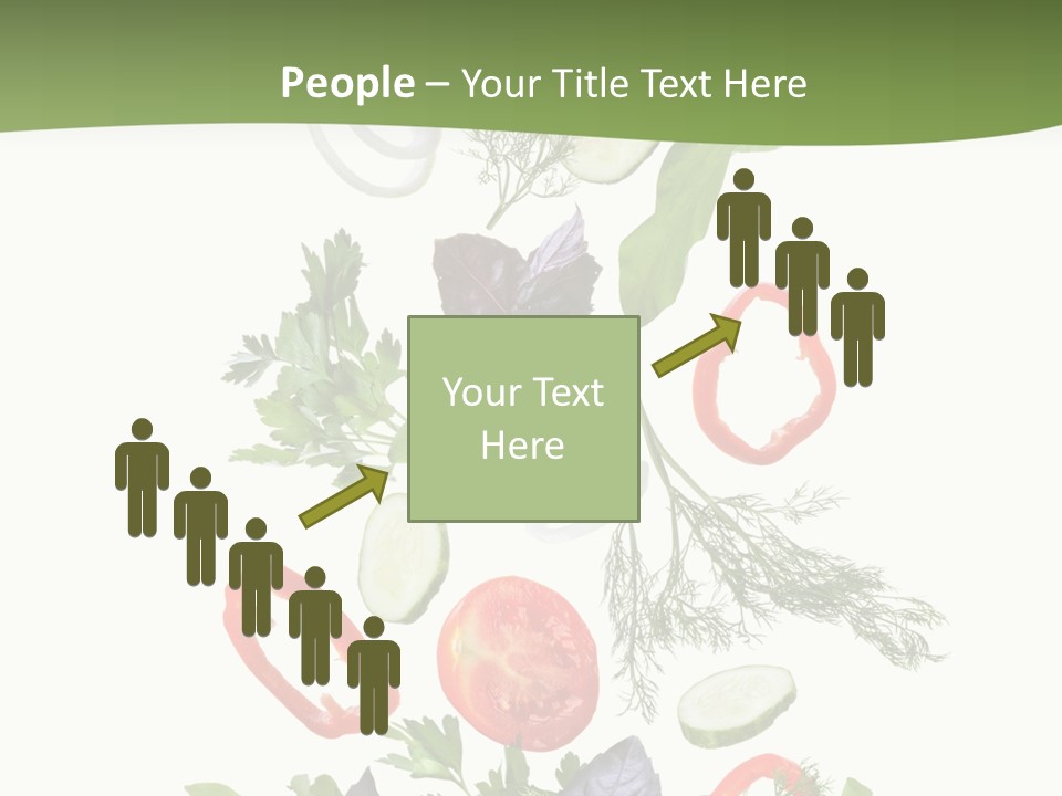 Down Salad Vegetable PowerPoint Template