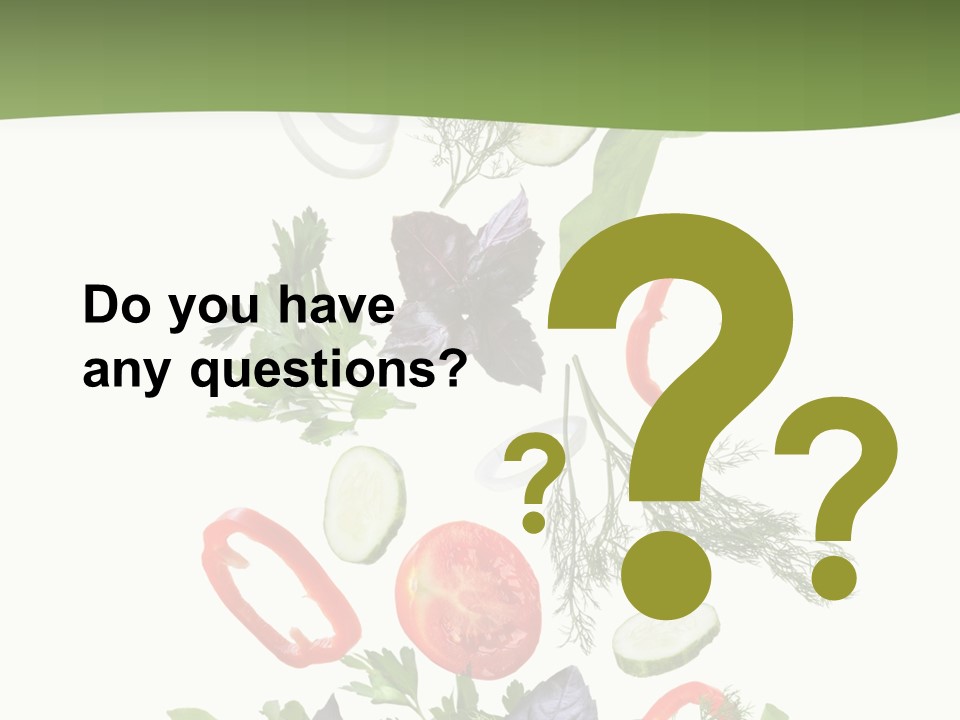 Down Salad Vegetable PowerPoint Template