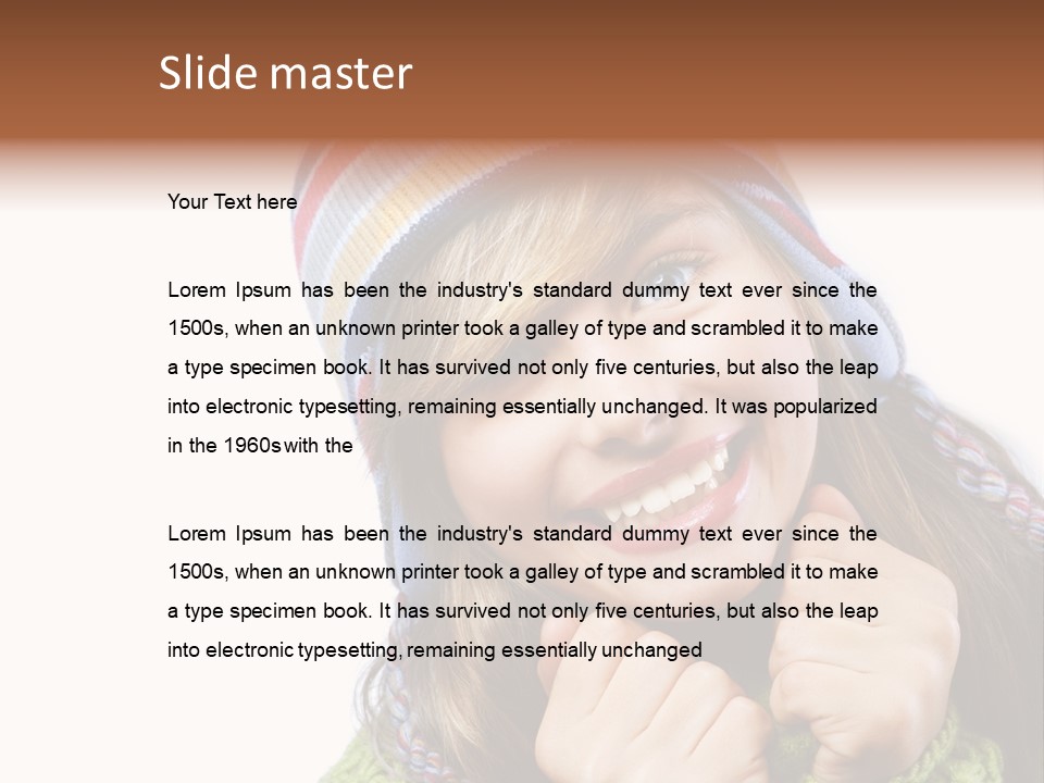 Autumn Warm Cap PowerPoint Template
