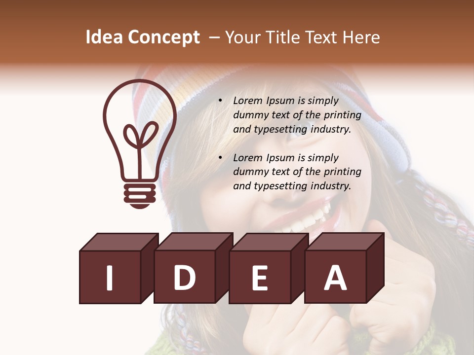 Autumn Warm Cap PowerPoint Template