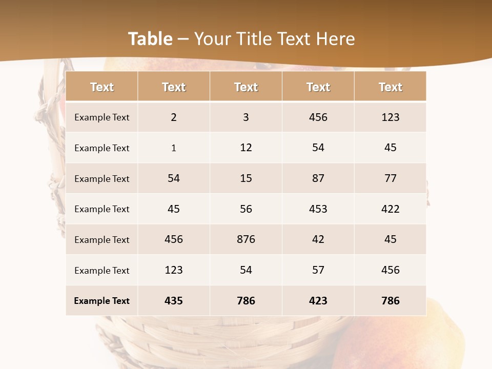 Composition Still Life Healthy PowerPoint Template