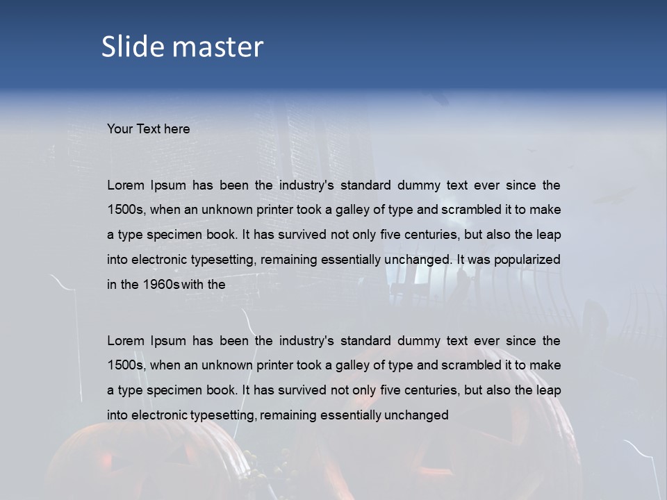 Black Evening Graveyard PowerPoint Template