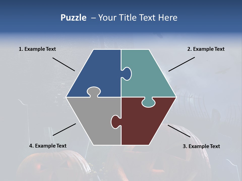 Black Evening Graveyard PowerPoint Template
