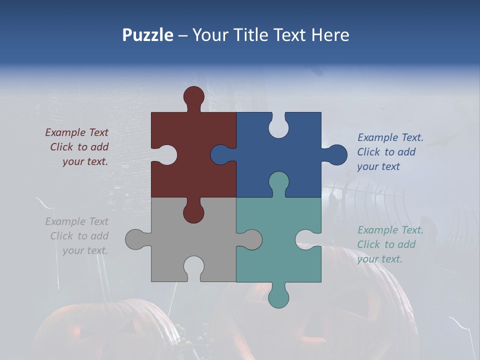 Black Evening Graveyard PowerPoint Template