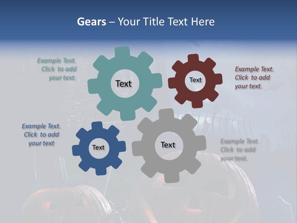 Black Evening Graveyard PowerPoint Template