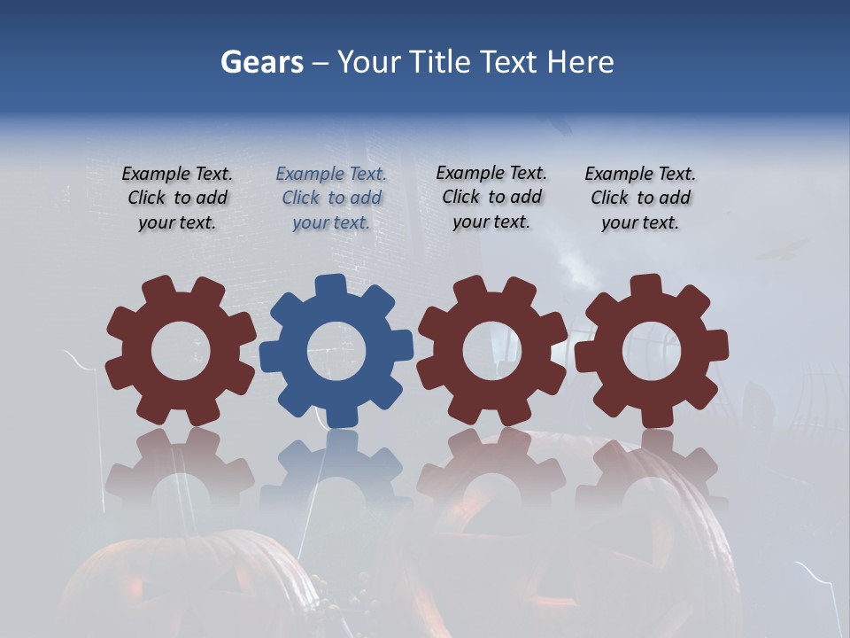 Black Evening Graveyard PowerPoint Template