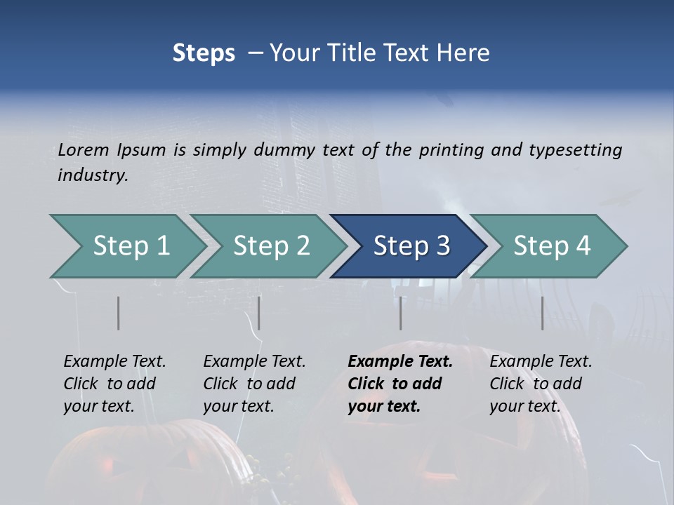 Black Evening Graveyard PowerPoint Template