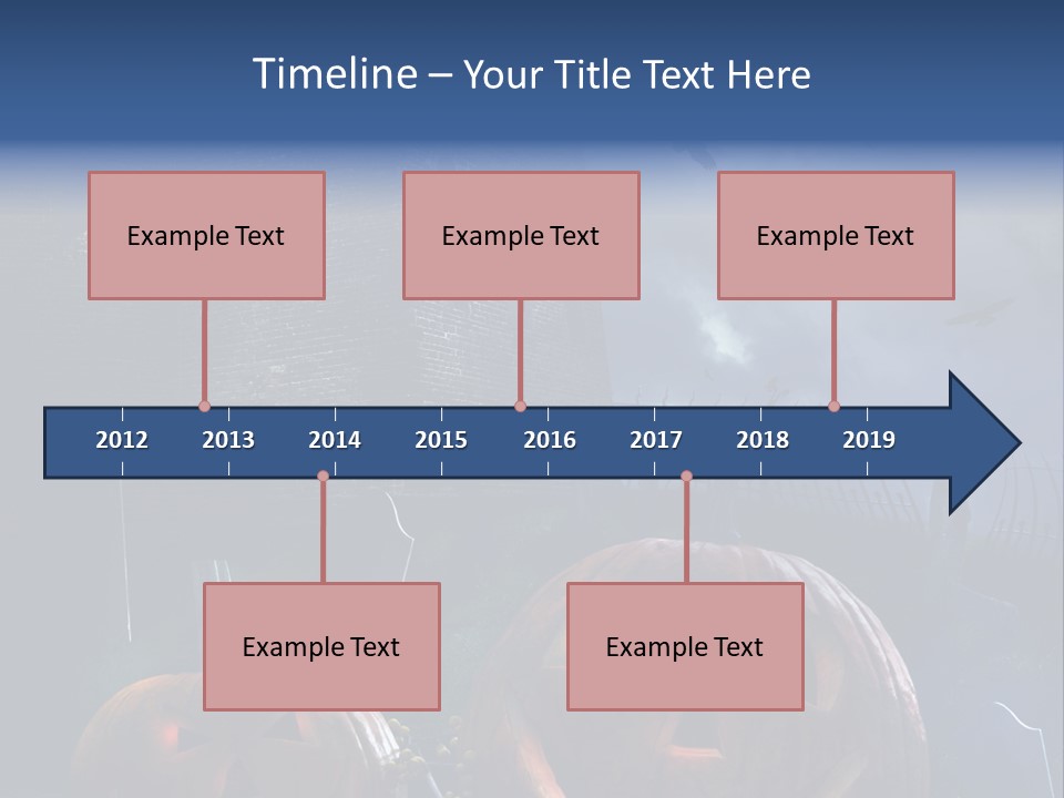 Black Evening Graveyard PowerPoint Template