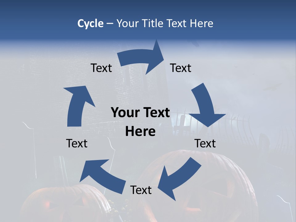 Black Evening Graveyard PowerPoint Template