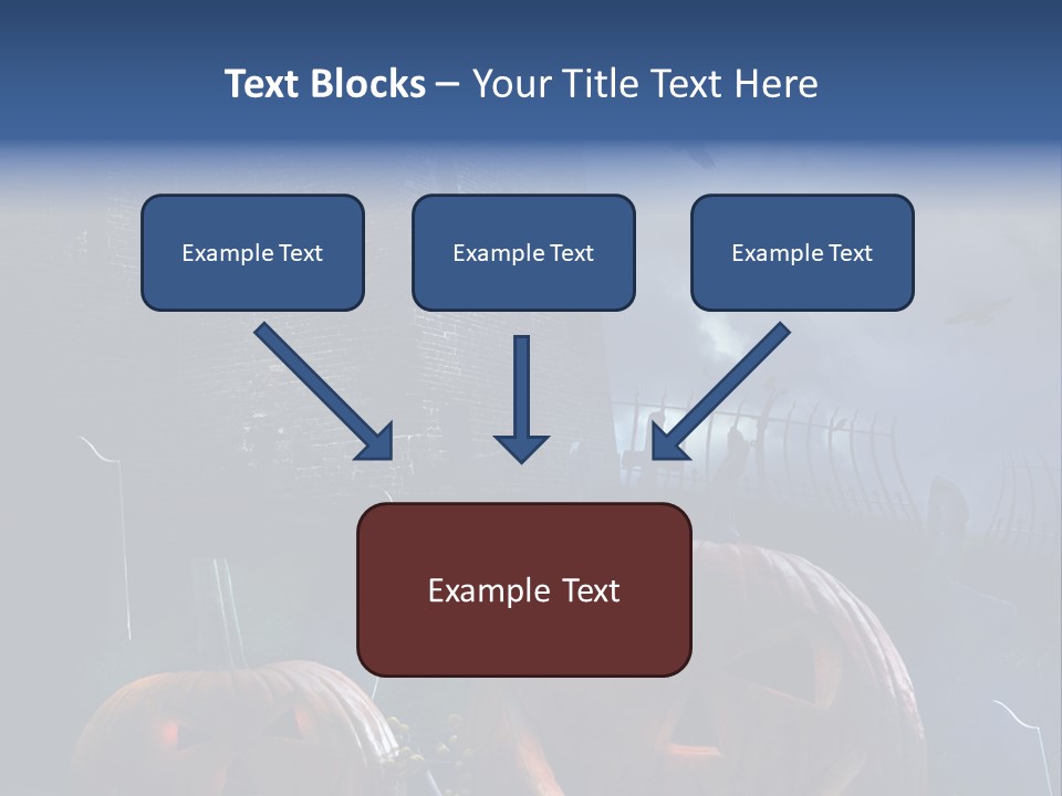 Black Evening Graveyard PowerPoint Template
