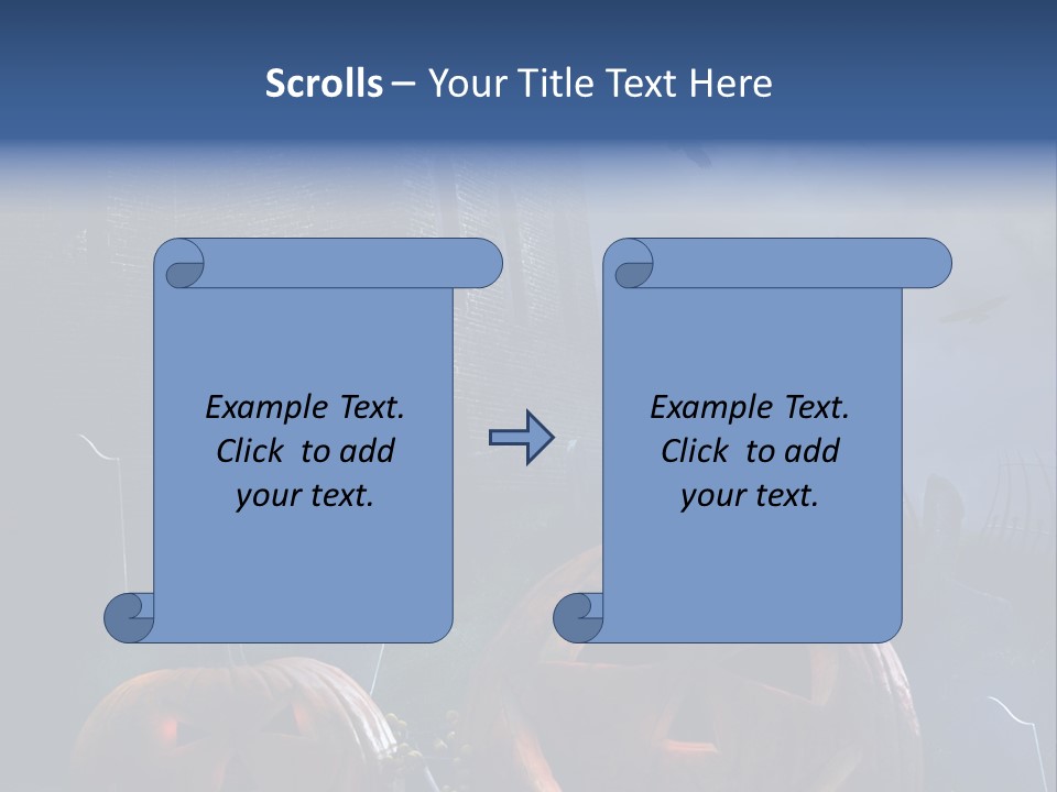 Black Evening Graveyard PowerPoint Template